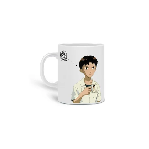 Caneca Shinji Ikari "Com Frase", Evangelion